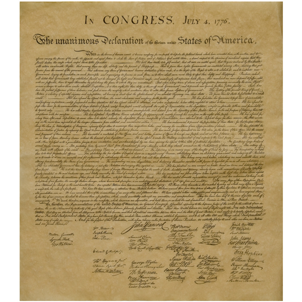 Declaration of Independence Historical Document Large