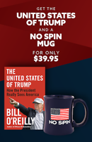 United States of Trump Hardcover and No Spin Coffee Mug in Navy