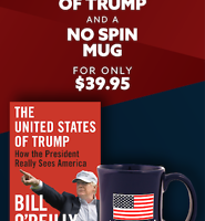 United States of Trump Hardcover and No Spin Coffee Mug in Navy